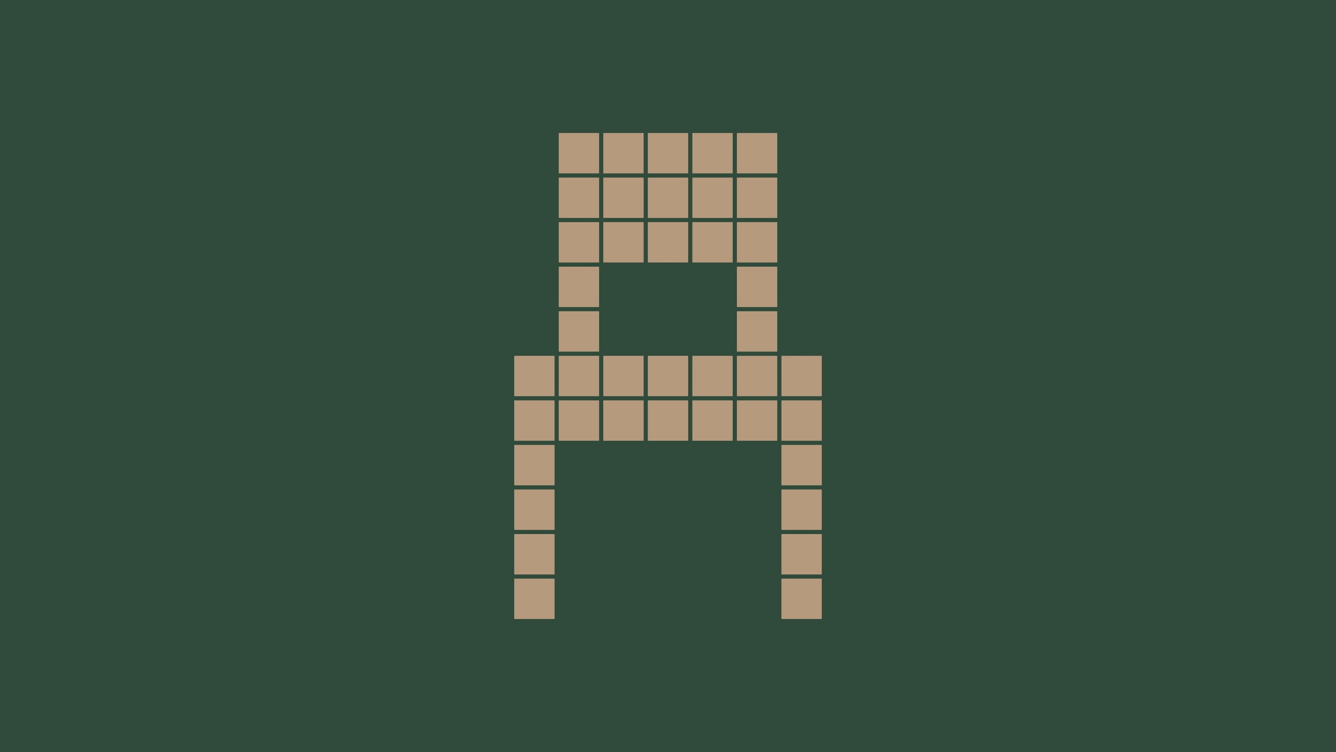 First & Final’s modular chair illustration, in kraft and forest green
